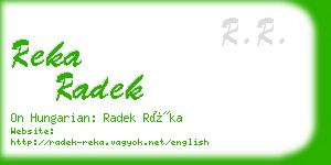 reka radek business card